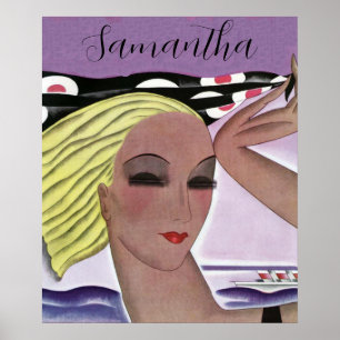 Beautiful Blonde Lady (Personalise) Poster