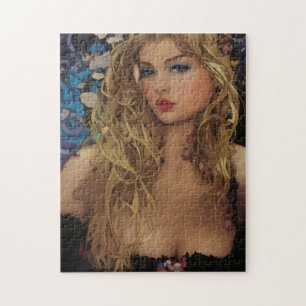 Beautiful Blonde Woman Jigsaw Puzzle