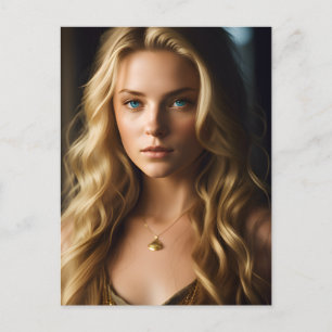 Beautiful Blonde Woman Postcard