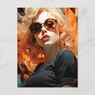 Beautiful Blonde Woman Postcard