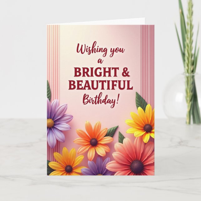 Beautiful Bloom Birthday Card (Front)