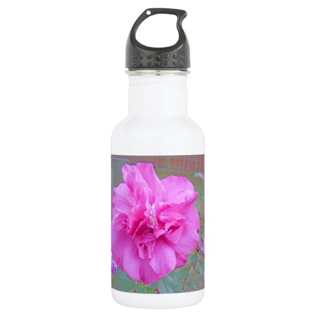 Beautiful Blooming Fuschia Rose 532 Ml Water Bottle (Front)