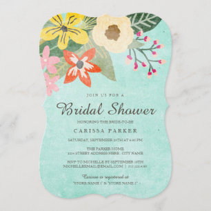 Beautiful Blooms Bridal Shower Invitation
