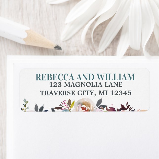 Beautiful Blooms Floral Spring Wedding Label (Insitu)