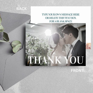 Beautiful Blooms Floral Wedding Photo Thank You