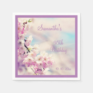 Beautiful Blossom 95th Birthday Napkin