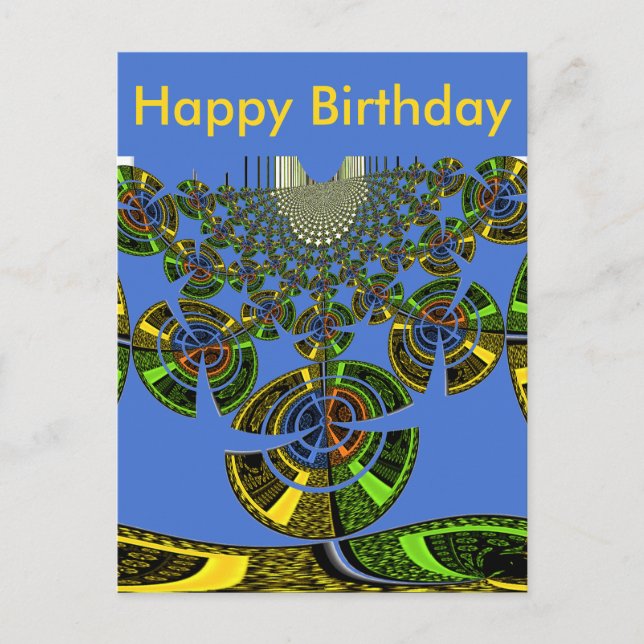 Beautiful Blue African Traditional Ethnic  Vector  Postcard (Front)