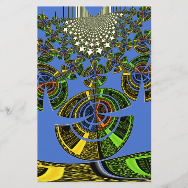 Beautiful Blue African Traditional Ethnic  Vector  Stationery (Front)