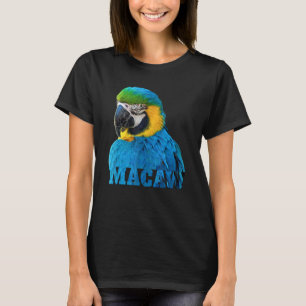 Beautiful Blue and Gold Macaw Parrot Image Word T-Shirt