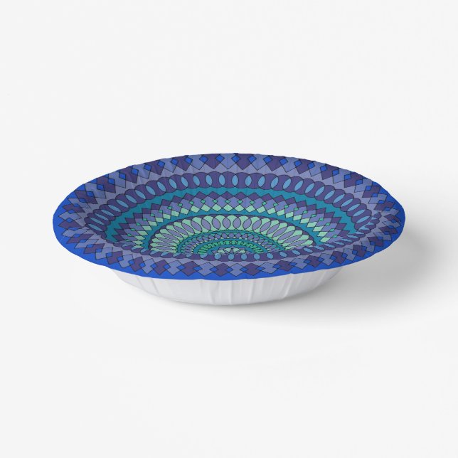 Beautiful Blue and Green Party Paper Plate (Angled)