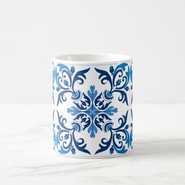 💙 Beautiful blue Azulejos II XXL tiles Coffee Mug (Center)