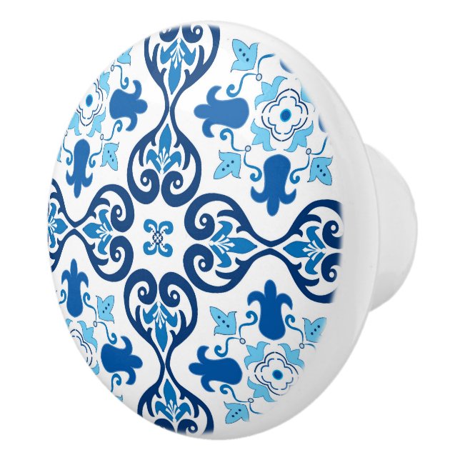 💙 Beautiful blue Azulejos III   Ceramic Knob (Right)