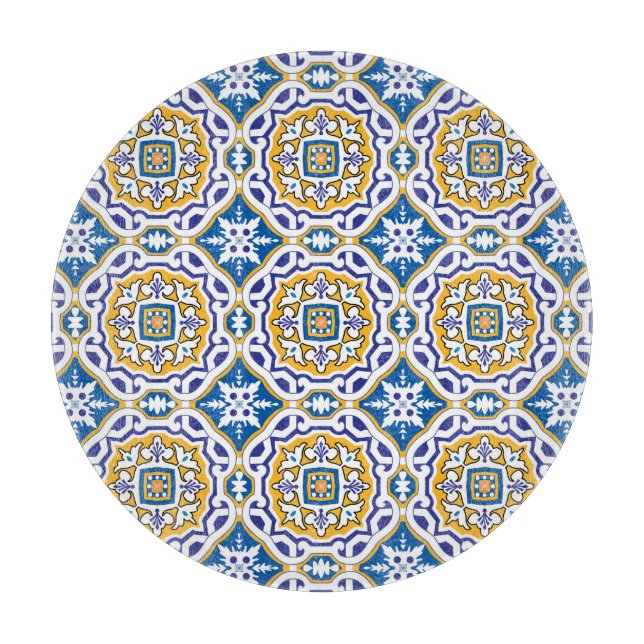 💙 Beautiful blue Azulejos IV Cutting Board (Front)