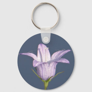 Beautiful blue bell flower key ring