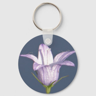 Beautiful blue bell flower key ring
