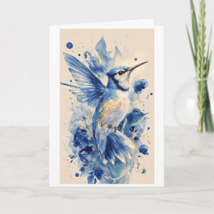 beautiful blue bird card