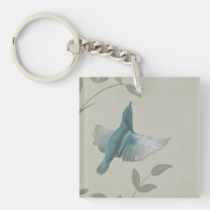 Beautiful Blue Bird Key Ring
