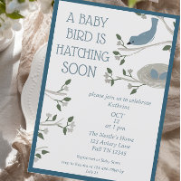 Beautiful Blue Bird Nest Baby Shower