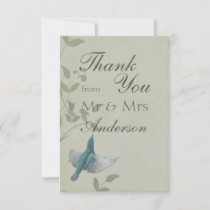 Beautiful Blue Bird Thank You Card