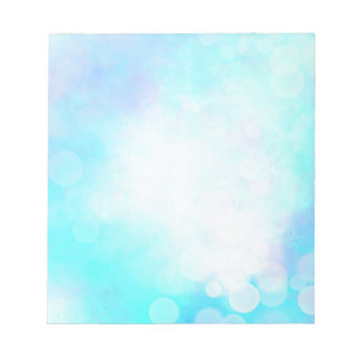 Beautiful Blue Bokeh Notepad