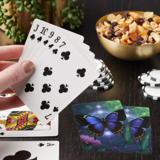 Beautiful Blue Butterfly Playing Cards