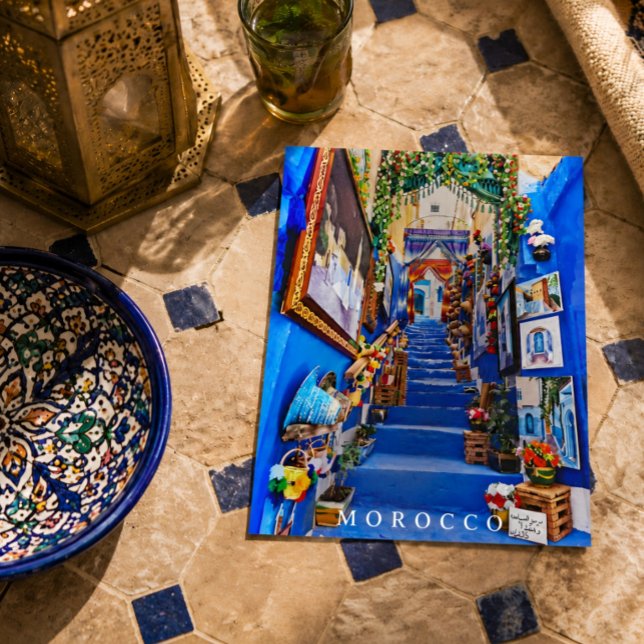 Beautiful Blue Chefchaouen Moroccan Architecture Postcard (Creator Uploaded)