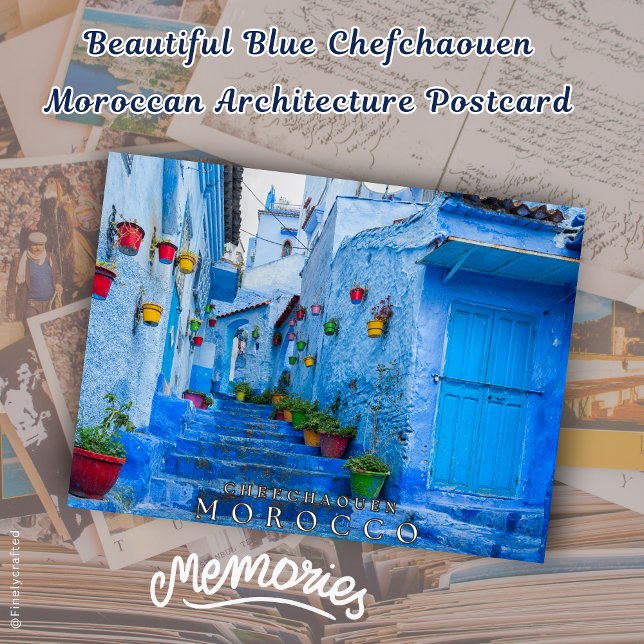 Beautiful Blue Chefchaouen Moroccan Architecture Postcard (Creator Uploaded)