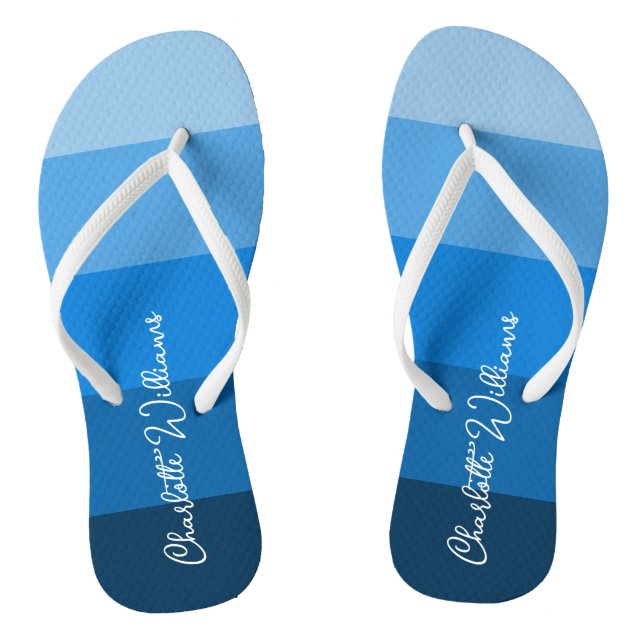 BEAUTIFUL BLUE COLOR STRIPE LINE PATTERN NAME JANDALS (Footbed)