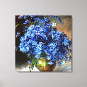 Beautiful Blue Cornflowers Canvas Print