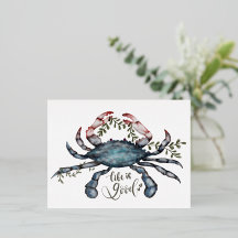 Beautiful Blue Crab Art Design