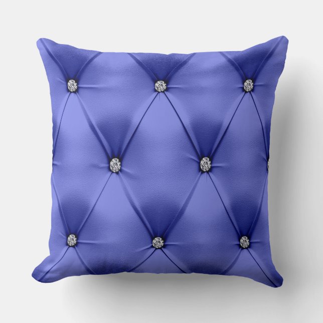 Beautiful Blue Diamond Truffled Throw Pillow (Front)