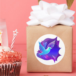 Beautiful Blue Dove Graphic Classic Round Sticker