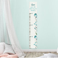 Beautiful Blue Floral Beyond Measure Growth Chart