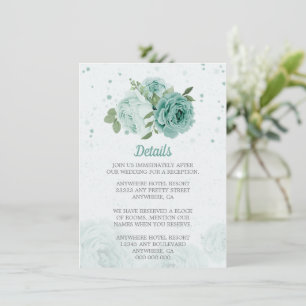 beautiful blue flowers greenery botanical enclosure card