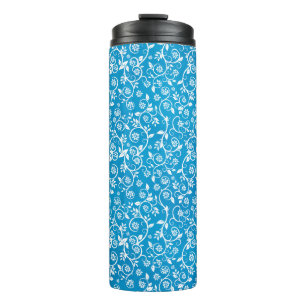 Beautiful Blue Geometric Pattern Thermal Tumbler