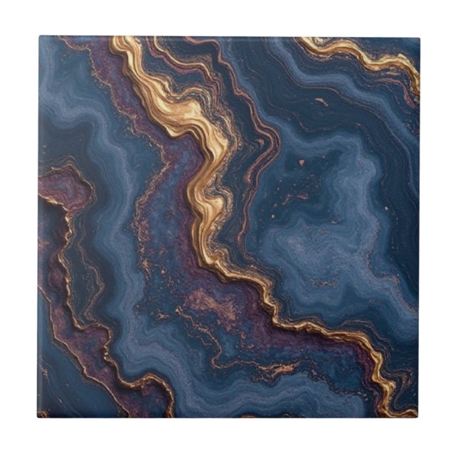 Beautiful blue gold home tiles (Front)