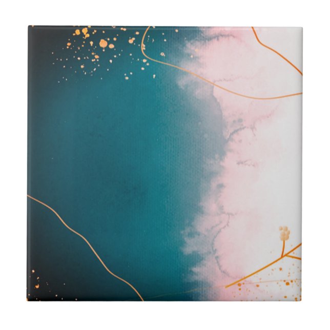 Beautiful blue gold home tiles (Front)