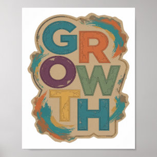Beautiful Blue GROWTH Custom Design Poster
