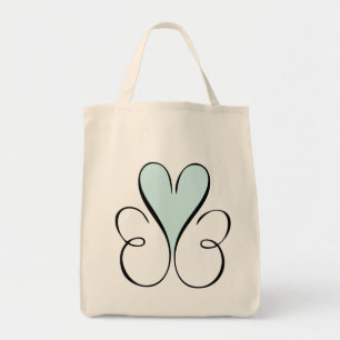 Beautiful Blue Heart Tote Bag