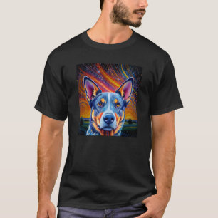 Beautiful Blue Heeler Australian Cattle Dog with s T-Shirt