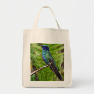 Beautiful Blue Hummingbird Tote Bag