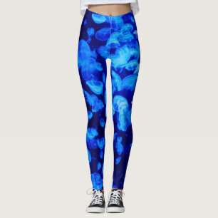 Beautiful Blue Jellyfish Leggings