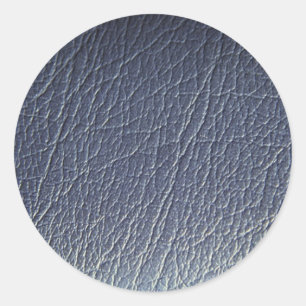 Beautiful Blue Leather Classic Round Sticker