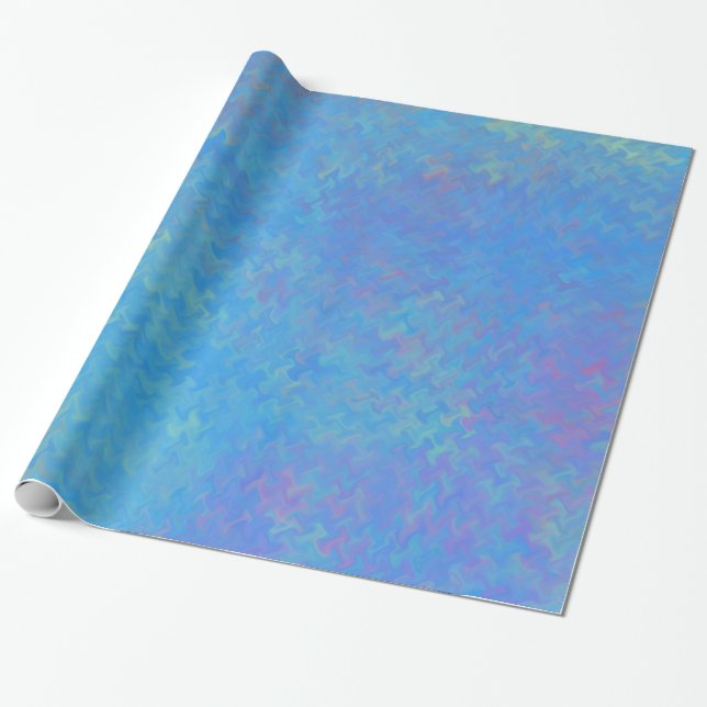 Beautiful Blue Marbled Paper Look (Unrolled)