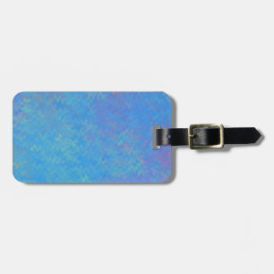 Beautiful Blue Marbled Paper Look Luggage Tag