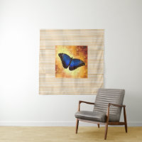 Beautiful Blue Morpho Butterfly Bokeh Poster