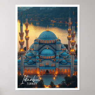 Beautiful Blue Mosque Istanbul Turkey  Poster
