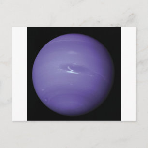 Beautiful blue Neptune, as seen from space, NASA Postcard