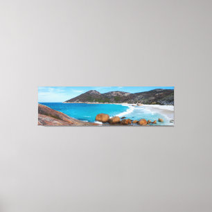 Beautiful blue ocean and perfect white beach canvas print