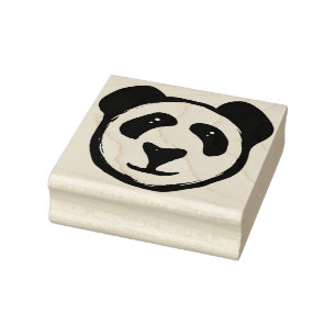 Beautiful Blue Panda Bear                          Rubber Stamp